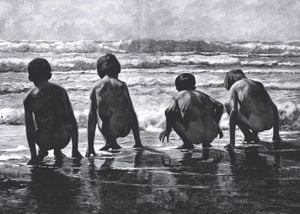 Kids On The Beach 70x50