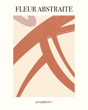 La Tulipe   Fleur Abstraite 40x50