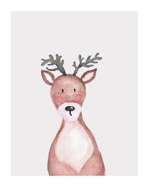 Lil Winter Deer 40x50