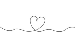 Line Heart 100x70