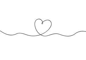Line Heart 30x21
