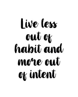 Live Less Out Of Habit 40x50
