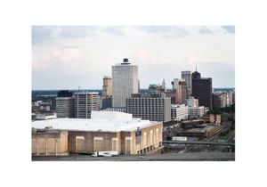 Memphis Sunset 100x70