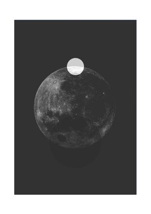 Moon Projection Black 21x30