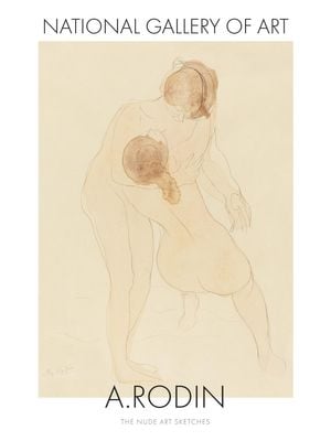 Nude Art Sketch 1 By Auguste Rodin 30x40