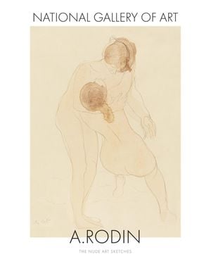 Nude Art Sketch 1 By Auguste Rodin 40x50
