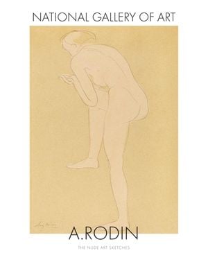 Nude Art Sketch 2 By Auguste Rodin 40x50