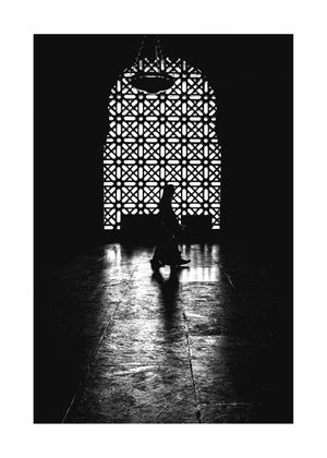 Nun Walking In Light