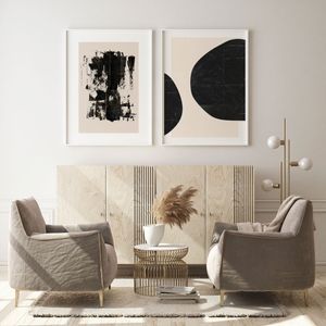 Paint Stain Stones Abstract Perfect Pair