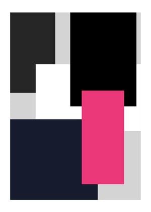 Pink Rectangle Minimalism 50x70