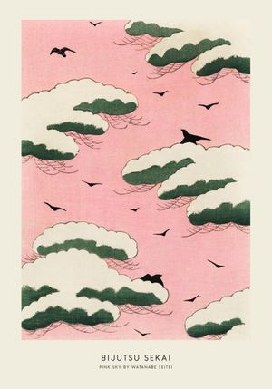 Pink Sky By Watanabe Seitei 70x100