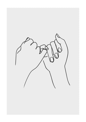 Pinkie Promise Grey 21x30