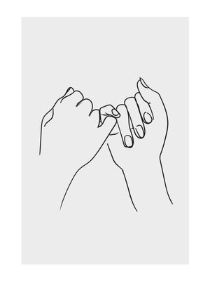 Pinkie Promise Grey 30x40