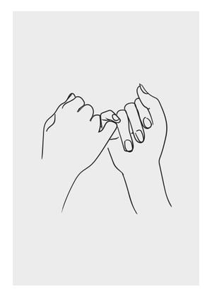 Pinkie Promise Grey 50x70