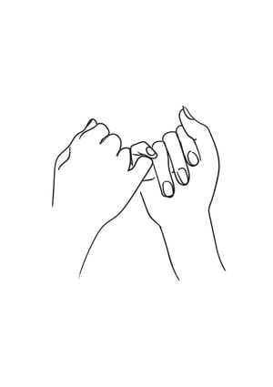 Pinkie Promise White 21x30