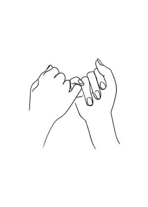 Pinkie Promise White 50x70