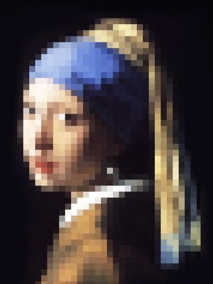 Pixelated Pearl 30x40