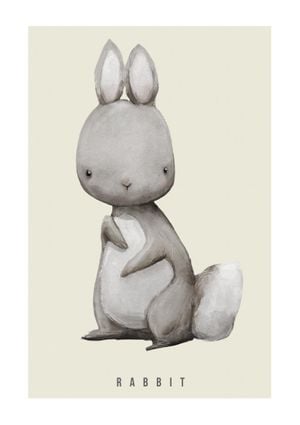 Rabbit Watercolor 21x30