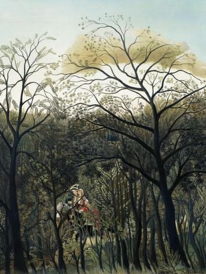 Rendezvous In The Forest By Rousseau 30x40
