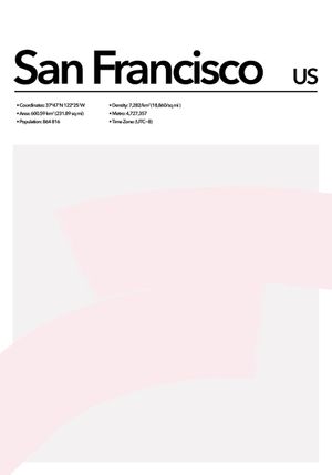 San Francisco Abstract 70x100