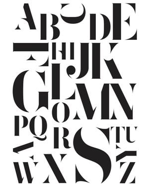 SERIF ABC 40x50