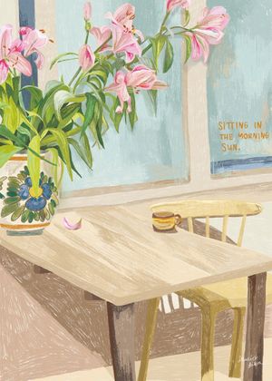 Sitting In The Morning Sun 50x70