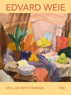 Still Life With Oranges By Edvard Weie 30x40