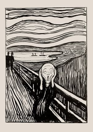 The Scream Illustration By Munch 21x30