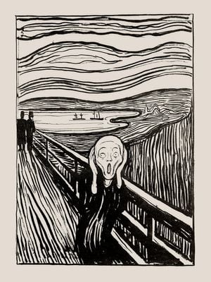 The Scream Illustration By Munch 30x40