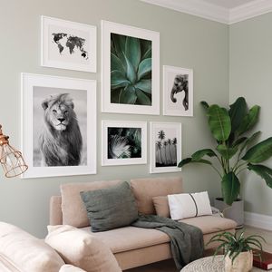Tropical green photo wall