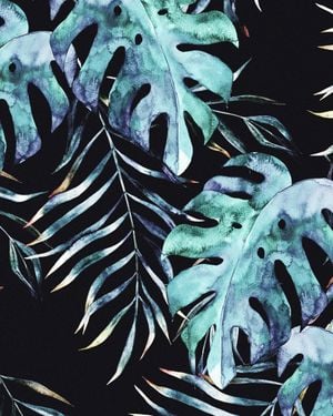 Tropical Night Pattern 40x50