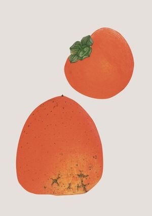 Vintage Persimmon 21x30