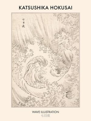 Wave By Katsushika Hokusai 30x40