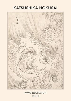 Wave By Katsushika Hokusai 70x100