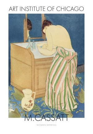 Woman Bathing By Mary Cassatt 70x100