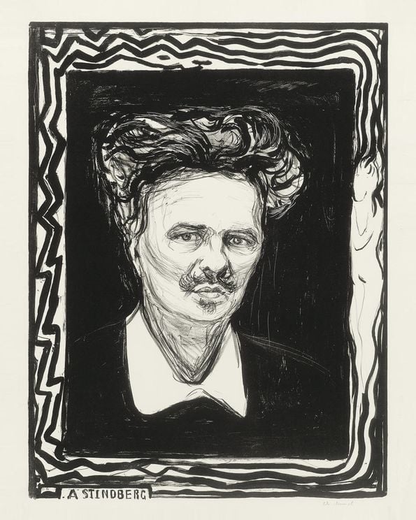 August Strindberg By Munch