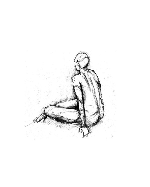 Back Of A Woman Sitting
