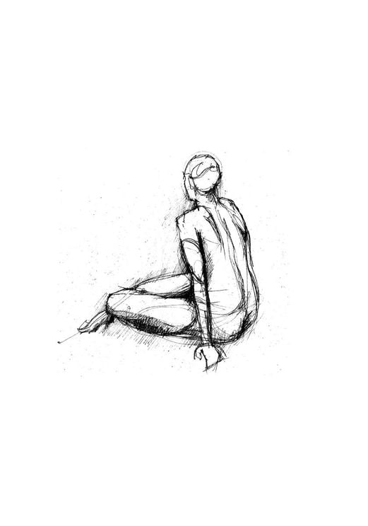 Back Of A Woman Sitting