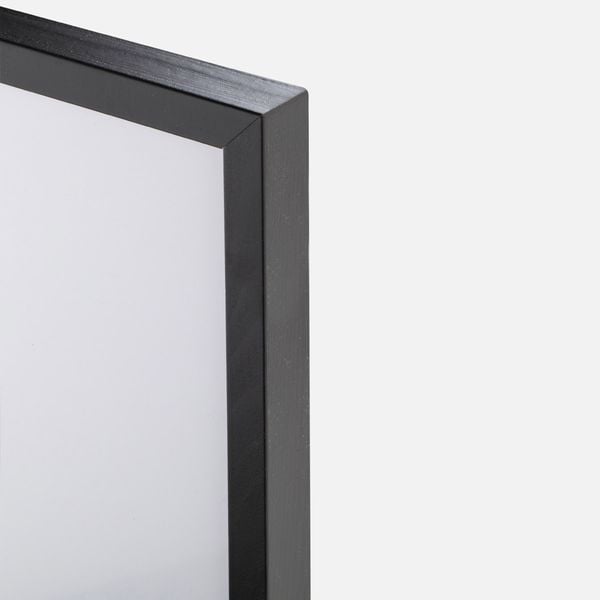 FDM Marco de madera Tinkisso 50x100 cm - negro mate - Cristal