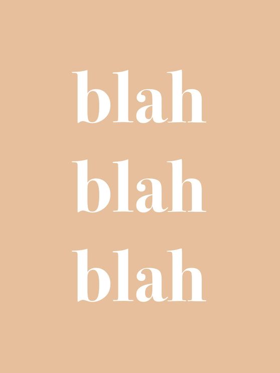 Blah Blah Blah