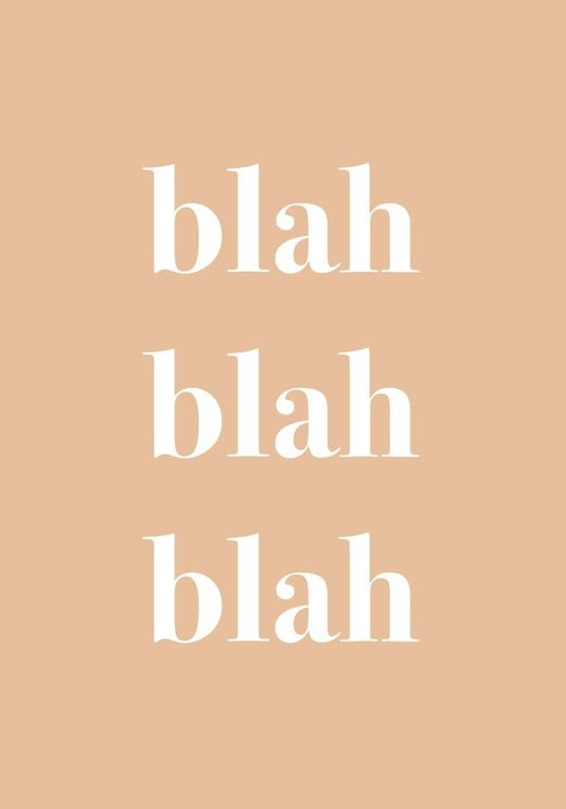 Blah Blah Blah