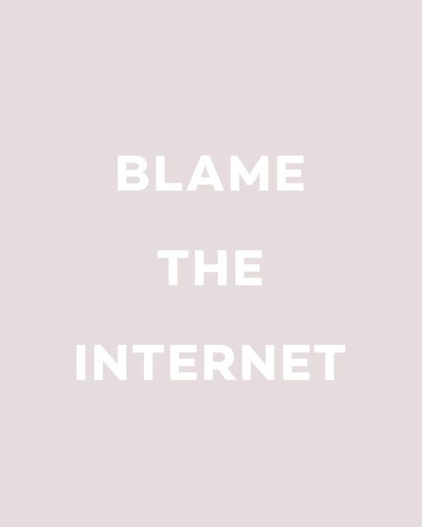 Blame The Internet