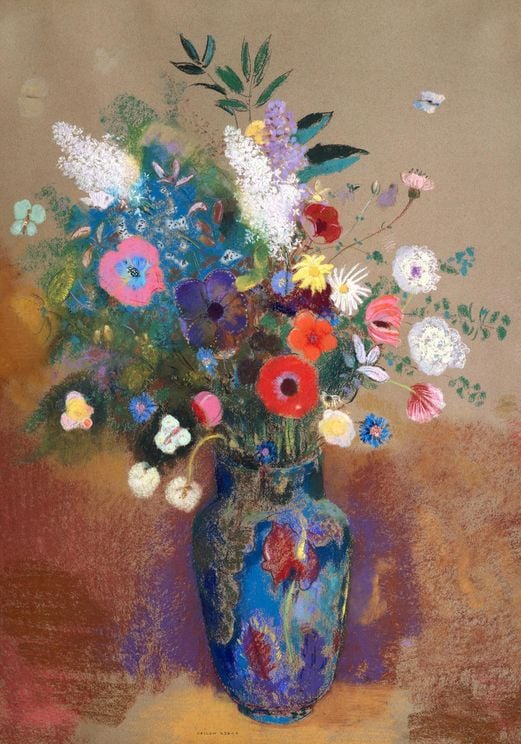 Bouquet Of Flowers By O.Redon