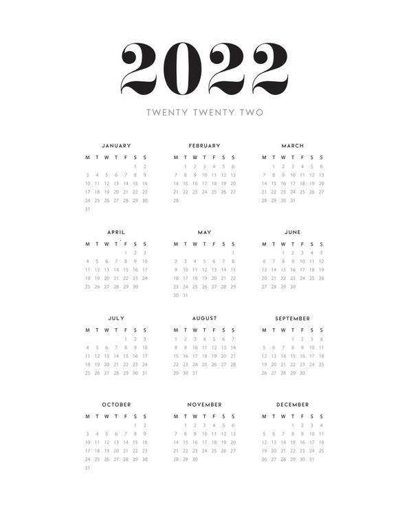 Calendar No 1