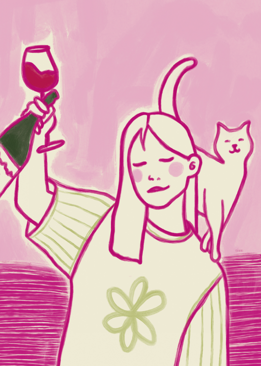 Cats And Wine 2, Rosa