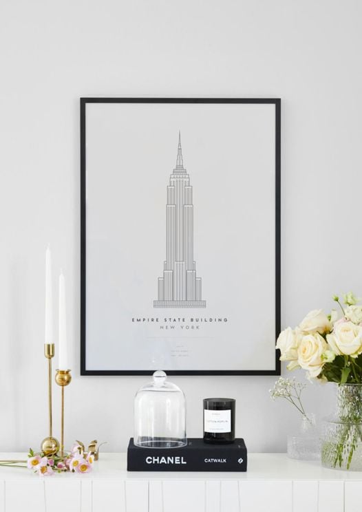 Affiche 50x70 Marcel NEW YORK Empire State Building Taille 30 x 40 cm