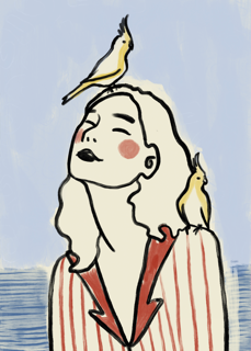 Feathers, Blå