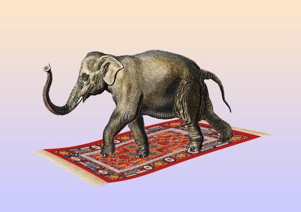 Flying Elephant 30x21