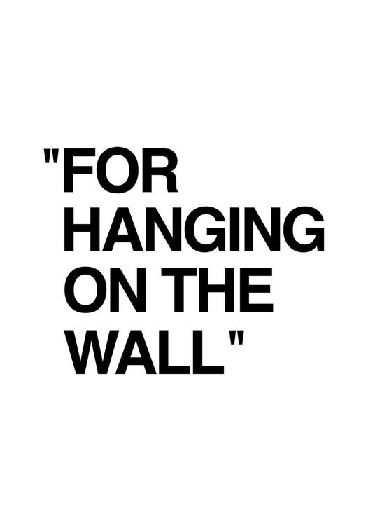 For Hanging On The Wall