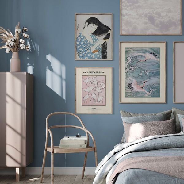Blue Japandi Bedroom
